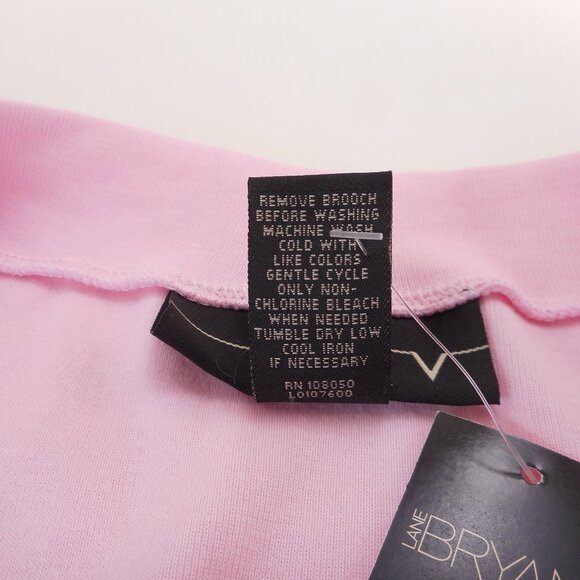 NWT Venezia Women's size 18/20 Pastel Pink V-neck Top 3/4 Sleeve Jeweled Brooch - Picture 8 of 11